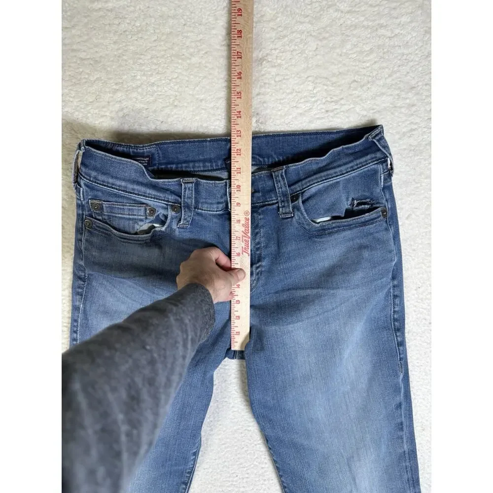 True Religion Ricky Jeans Mens 34x33 Blue Relaxed Fit Straight Leg Pocket READ